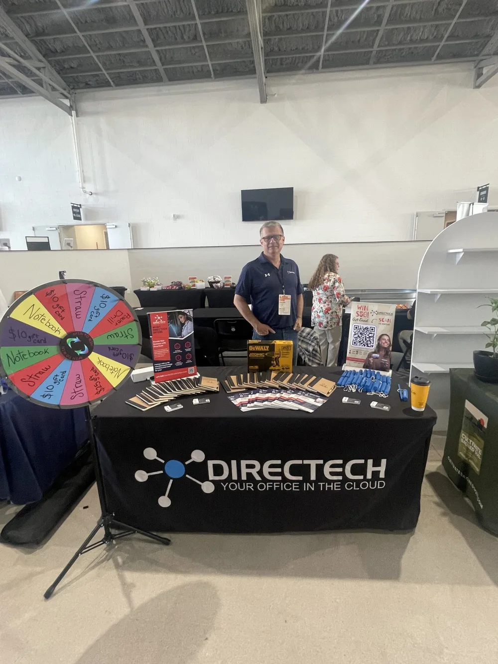 Frank Amato at the DirecTech booth